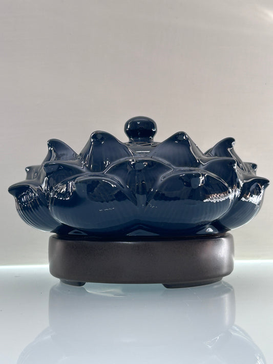 Electric Incense Burner - Blue Lotus   Ceramic Resin Heater, Adjustable Temp (110V)